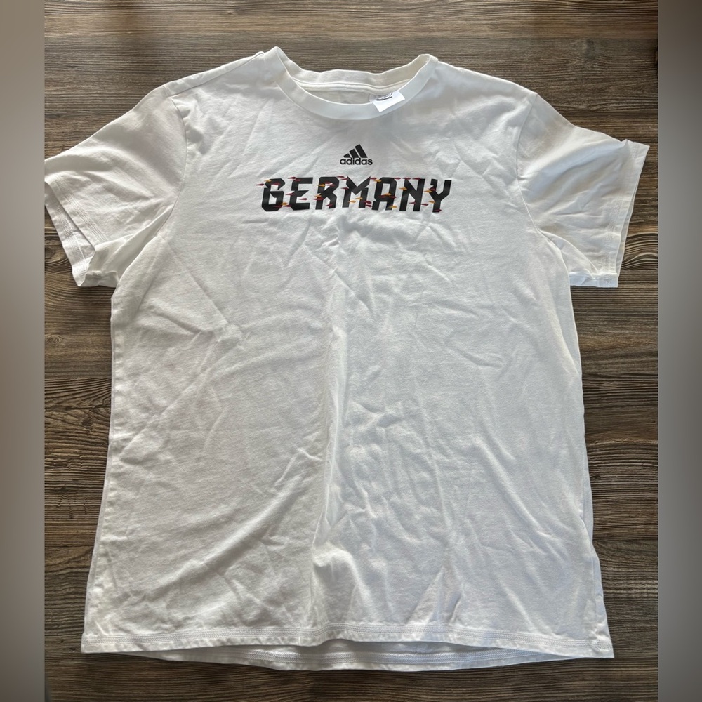 Adidas White T-Shirt with Germany Print